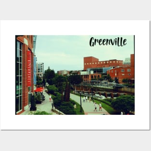 Photo of Greenville South Carolina skyline blue sky sunset USA city break Posters and Art
